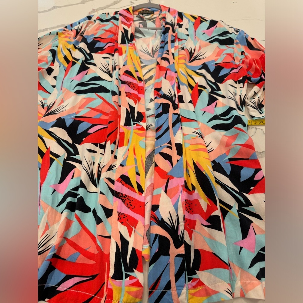 PJ Salvage Open robe/swim coverup/ kimono Tropical Staycation - Picture 9 of 10